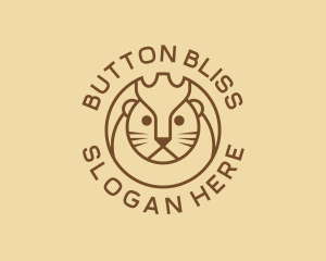 Lion Cat Kitten logo design