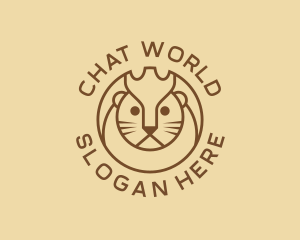 Lion Cat Kitten logo design