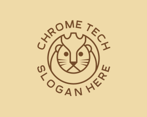 Lion Cat Kitten logo design