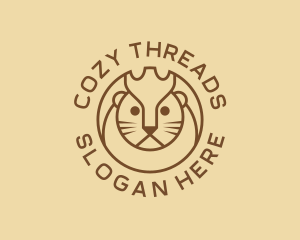 Lion Cat Kitten logo design