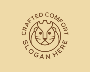 Lion Cat Kitten logo design