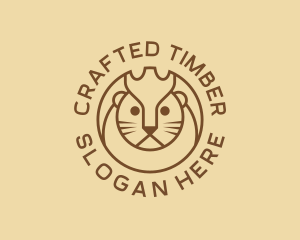 Lion Cat Kitten logo design