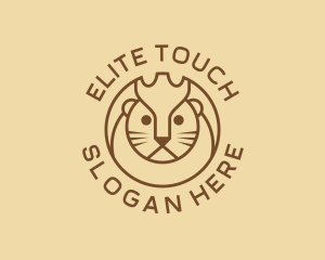 Lion Cat Kitten logo design