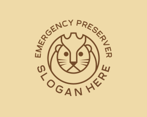 Lion Cat Kitten logo design