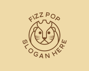 Lion Cat Kitten logo design