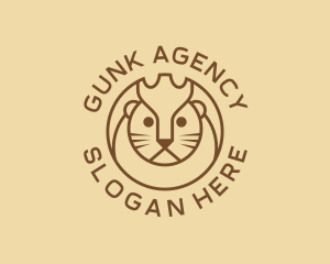 Lion Cat Kitten logo design