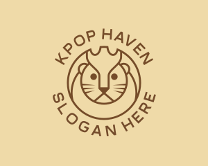 Lion Cat Kitten logo design