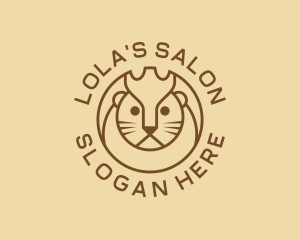 Lion Cat Kitten logo design