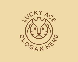 Lion Cat Kitten logo design