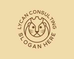 Lion Cat Kitten logo design