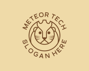 Lion Cat Kitten logo design