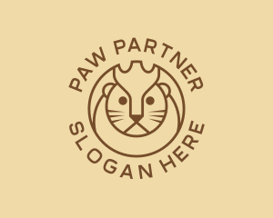 Lion Cat Kitten logo design