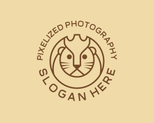 Lion Cat Kitten logo design