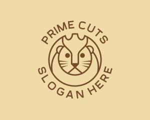 Lion Cat Kitten logo design