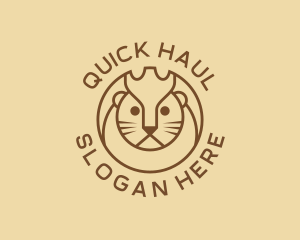 Lion Cat Kitten logo design