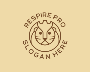 Lion Cat Kitten logo design