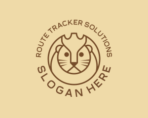 Lion Cat Kitten logo design