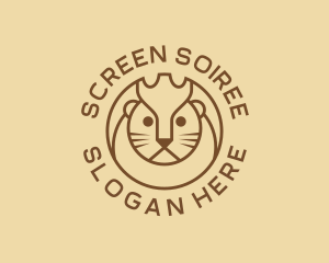 Lion Cat Kitten logo design