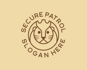 Lion Cat Kitten logo design