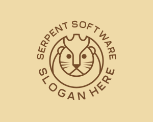 Lion Cat Kitten logo design