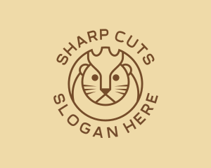 Lion Cat Kitten logo design