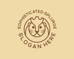 Lion Cat Kitten logo design