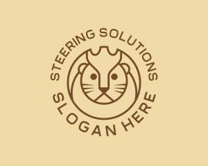 Lion Cat Kitten logo design