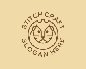 Lion Cat Kitten logo design