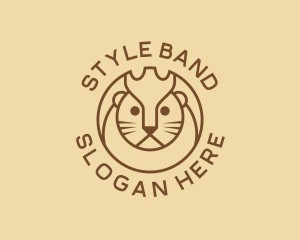 Lion Cat Kitten logo design