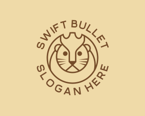 Lion Cat Kitten logo design