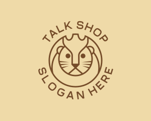 Lion Cat Kitten logo design