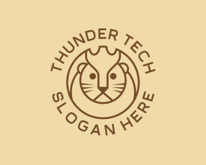 Lion Cat Kitten logo design