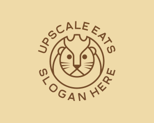 Lion Cat Kitten logo design