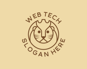 Lion Cat Kitten logo design