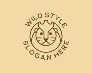 Lion Cat Kitten logo design