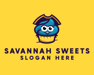 Sweet Pirate Cupcake logo design