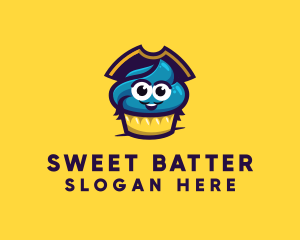 Sweet Pirate Cupcake logo design