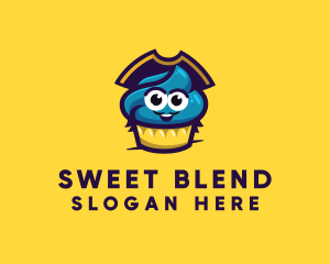 Sweet Pirate Cupcake logo design