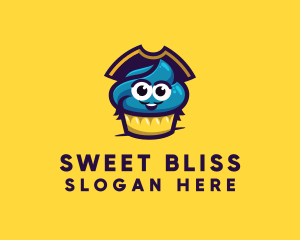 Sweet Pirate Cupcake logo design