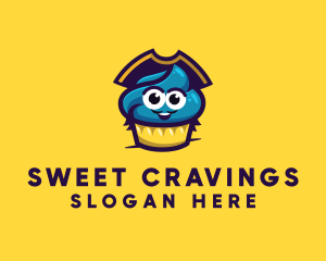 Sweet Pirate Cupcake logo design