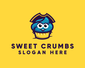 Sweet Pirate Cupcake logo design