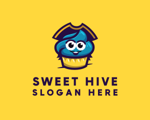 Sweet Pirate Cupcake logo design