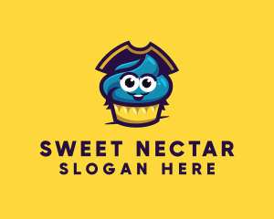 Sweet Pirate Cupcake logo design