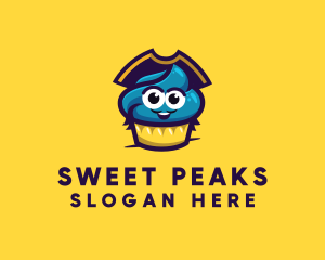 Sweet Pirate Cupcake logo design