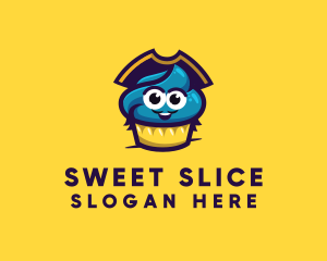 Sweet Pirate Cupcake logo design