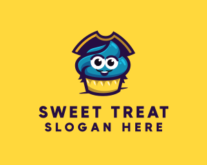 Sweet Pirate Cupcake logo design