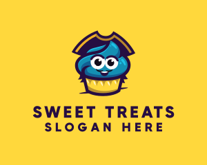 Sweet Pirate Cupcake logo design