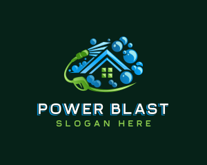 Power Washer Spray Clean logo design