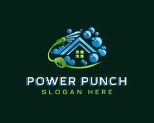 Power Washer Spray Clean logo design