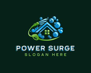 Power Washer Spray Clean logo design